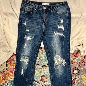 Kancan jeans size 13/30 distressed